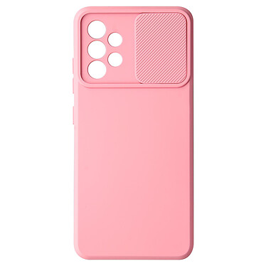 Avizar Coque pour Samsung Galaxy A32 4G Silicone Souple Cache Caméra Coulissant  rose clair