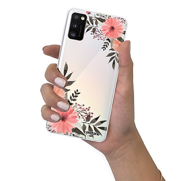Evetane Coque Samsung Galaxy A41 360 intégrale transparente Motif Fleurs roses Tendance pas cher