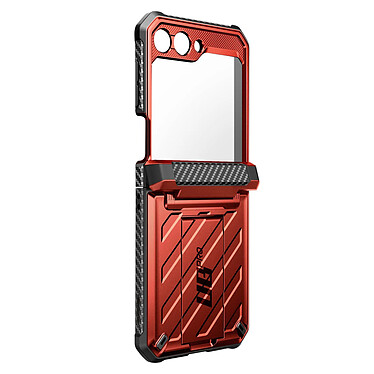 Supcase Coque pour Samsung Galaxy Z Flip 5 Antichoc Multicouche Clip ceinture Unicorn Beetle Pro  Rouge