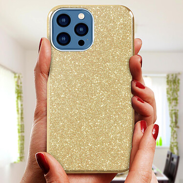 Acheter Avizar Coque iPhone 13 Pro Paillette Amovible Silicone Semi-rigide dorée