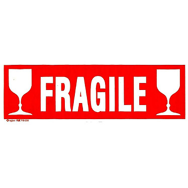 AGIPA Paquet 100 étiquettes Fragile + Verres 60 x 190 mm