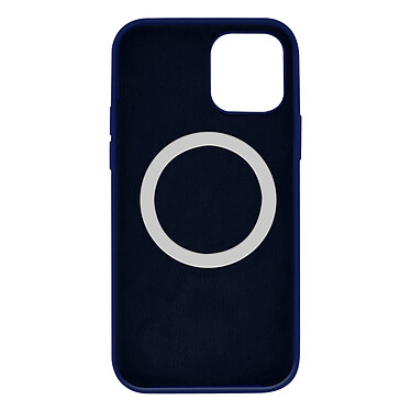 Avizar Coque pour iPhone 12 Mini Magsafe Silicone semi-rigide Anti-traces Bleu
