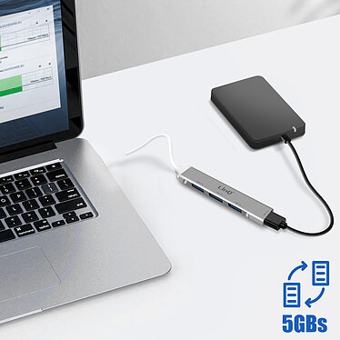 Avis LinQ Adaptateur Hub USB-C vers 4x Ports USB Transmission Ultra Rapide Compact