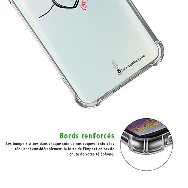 Acheter LaCoqueFrançaise Coque Xiaomi Redmi Note 8 Pro anti-choc souple angles renforcés transparente Motif Coeur Noir Amour