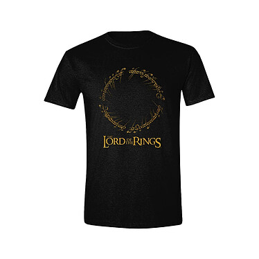 Le Seigneur des Anneaux - T-Shirt Logo Inscription - Taille S