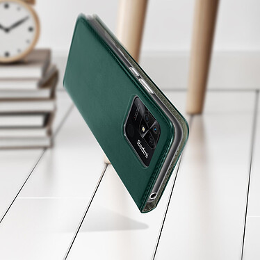 Avis Avizar Housse pour Xiaomi Redmi 10C Clapet Porte-carte Fonction Support Vidéo  vert foncé