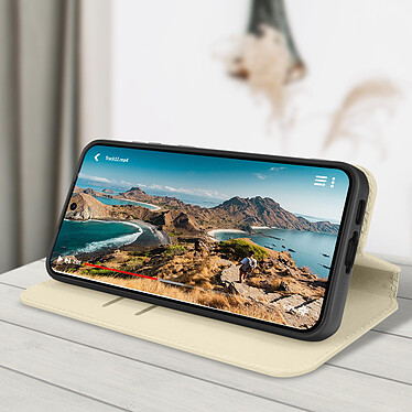 Acheter Avizar Étui pour Samsung Galaxy S23 FE Porte-carte Support Vidéo Clapet Magnétique  Or