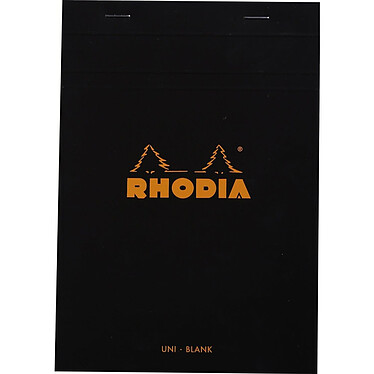 RHODIA Bloc BLACK N°16 14,8x21cm 80F agrafées 80g Uni