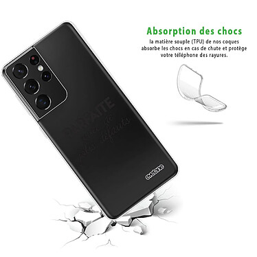 Avis Evetane Coque Samsung Galaxy S21 Ultra 5G silicone transparente Motif Parfaite Avec De Jolis Défauts ultra resistant