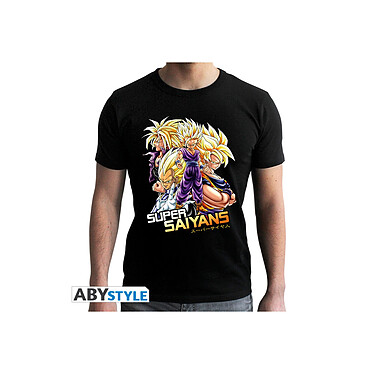 Dragon Ball - T-shirt Saiyans homme MC black - Taille XS