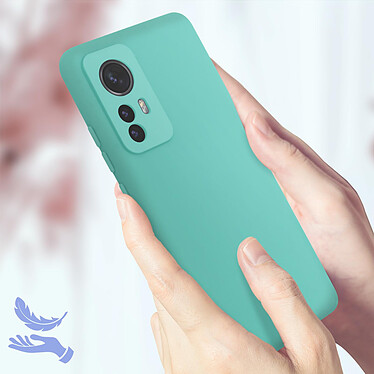 Acheter Avizar Coque pour Xiaomi 12T et 12T Pro Silicone Semi-rigide Finition Soft-touch Fine  turquoise