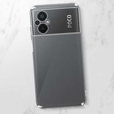 Avizar Coque pour Xiaomi Poco M5 Silicone Souple et Film Verre Trempé 9H  transparent pas cher