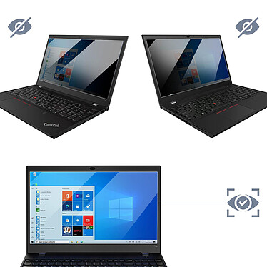 4smarts Protège Écran pour Lenovo ThinkPad L15 et T15P, Protection Anti Espion Noir Transparent pas cher