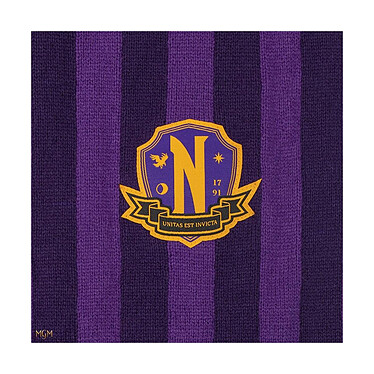 Mercredi - Echarpe Nevermore Academy Purple 190 cm pas cher