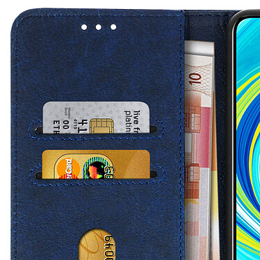 Avizar Étui Xiaomi Redmi Note 9S / 9 Pro / 9 Pro Max Housse Porte-carte Support bleu pas cher