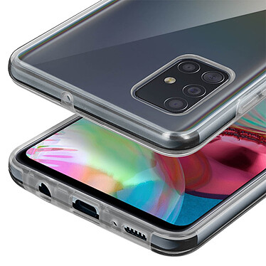 Evetane Coque compatible avec Samsung Galaxy A71 360° intégrale protection avant arrière silicone transparente Motif pas cher