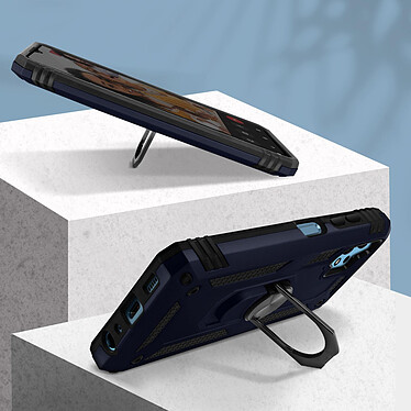 Acheter Avizar Coque Samsung Galaxy A32 5G Antichoc Bi-matière Bague Support Vidéo bleu