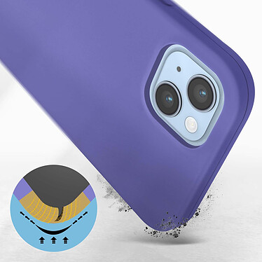 Avis Avizar Coque pour iPhone 14 Silicone Semi-rigide Finition Soft-touch Fine  violet