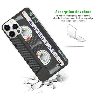Avis Evetane Coque iPhone 12/12 Pro 360 intégrale transparente Motif Cassette Tendance