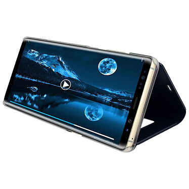 Acheter Avizar Housse Galaxy Note 8 Etui folio Miroir Fonction Stand Protection - Noir