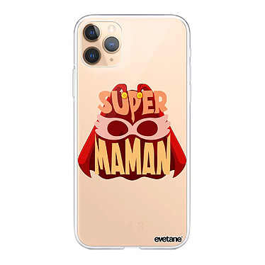 Evetane Coque iPhone 11 Pro 360 intégrale transparente Motif Super Maman Tendance