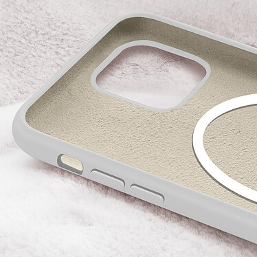Avis Avizar Coque Magsafe pour iPhone 15 Plus Silicone Souple Soft touch  Gris clair