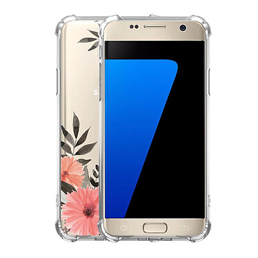Avis Evetane Coque Samsung Galaxy S7 anti-choc souple angles renforcés transparente Motif Fleurs roses
