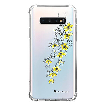 LaCoqueFrançaise Coque Samsung Galaxy S10 Silicone antichocs Solides coins renforcés  transparente Motif Fleurs Cerisiers