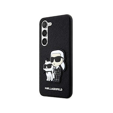 Karl Lagerfeld Coque pour Samsung Galaxy S23 Saffiano Karl & Choupette NFT Noir