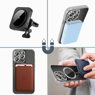 Acheter Avizar Coque MagSafe pour iPhone 14 Pro Max Silicone Protection Caméra  Contour Chromé Argent