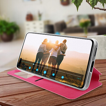 Avis Avizar Housse Huawei P40 Fenêtre d'Affichage Porte-carte Support Vidéo rose