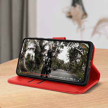 Acheter Avizar Étui Xiaomi Redmi 9C Protection avec Porte-carte Fonction Support Rouge