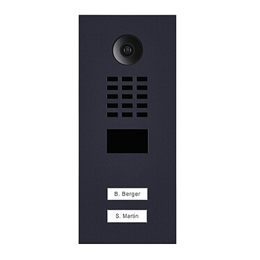 Doorbird - Portier vidéo IP 2 boutons encastré - D2102V-RAL7016-V2-EP