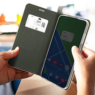 Avizar Étui pour Samsung Galaxy S23 Porte-carte et Support vidéo  Argent et Doré pas cher