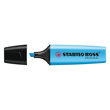 STABILO Surligneur BOSS ORIGINAL Rechargeable Pointe Biseautée 2-5 mm Bleu x 10