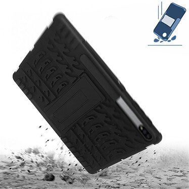 Avis Avizar Coque Samsung Galaxy Tab S7 FE Protection Bi-matière Béquille Support Noir