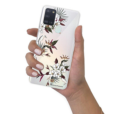 LaCoqueFrançaise Coque Samsung Galaxy A21S 360 intégrale transparente Motif Fleurs Sauvages Tendance pas cher