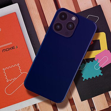 Acheter Moxie Coque pour iPhone 14 Pro Max Hybride Semi-rigide Fine Légère Intérieur Doux  bleu marine