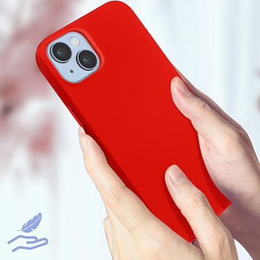 Acheter Avizar Coque pour iPhone 14 Plus Silicone Semi-rigide Finition Soft-touch Fine  rouge