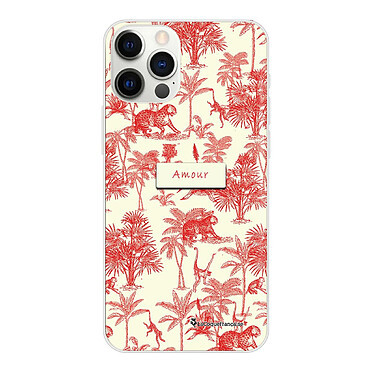 LaCoqueFrançaise Coque iPhone 12/12 Pro silicone transparente Motif Botanic Amour ultra resistant