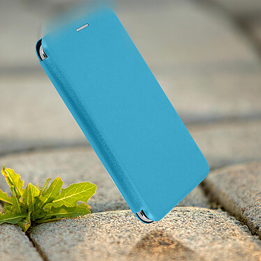 Avizar Housse Smartphone 4.8'' à 5.3'' Clapet Porte-carte Fonction Coulissante  Bleu Clair pas cher