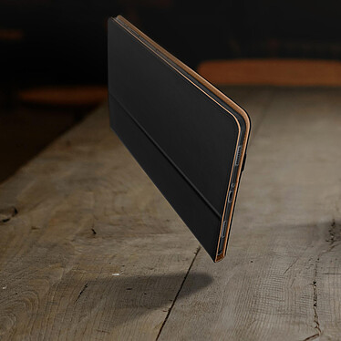 Avizar Housse Galaxy Tab A7 10.4 2020 Cuir Satiné Porte cartes Fonction Support Noir pas cher