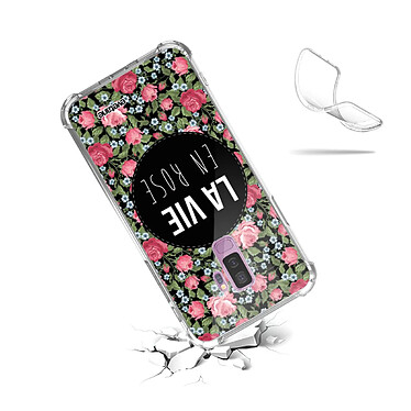 Acheter Evetane Coque Samsung Galaxy S9 Plus anti-choc souple angles renforcés transparente Motif La Vie en Rose