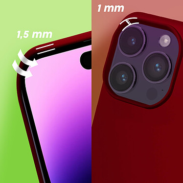 Moxie Coque pour iPhone 14 Pro Hybride Semi-rigide Fine Légère Intérieur Doux  framboise pas cher