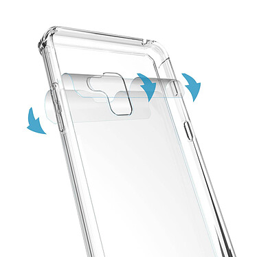 Avizar Coque Galaxy A8 Plus Polycarbonate rigide Dos Plexiglas Protection - Transparent pas cher