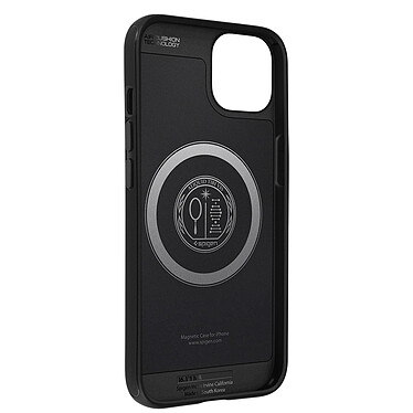 Spigen SGP Coque Magsafe  Pour iPhone 13 Pro Max en éco-cuir avec effet strié Noir