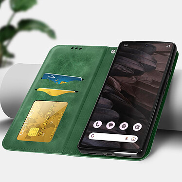 Avis Avizar Étui Portefeuille pour Google Pixel 7a Porte-cartes Soft-touch Clapet aimanté  Vert