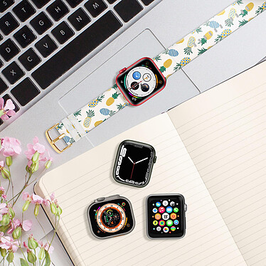 Acheter Avizar Bracelet pour Apple Watch 41 / 40 / 38 mm Silicone à Motif Ananas Multicolore