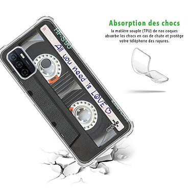Avis Evetane Coque OPPO A53S / A53 Silicone antichocs Solides coins renforcés  transparente Motif Cassette