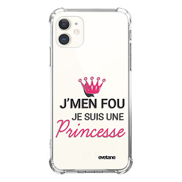 Evetane Coque iPhone 11 anti-choc souple angles renforcés transparente Motif Je suis une princesse